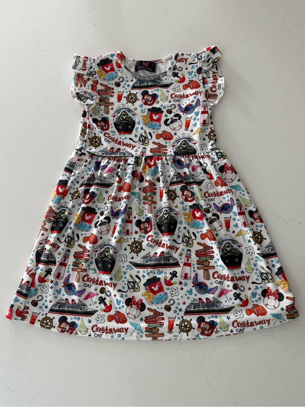 Girls Disney Cruise Line Print Dress